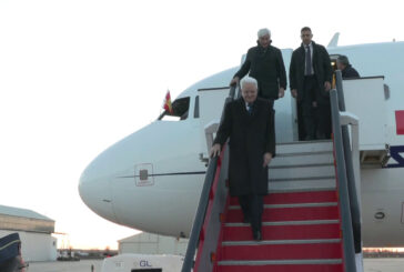 Il Presidente Mattarella arriva all'aeroporto di Salamanca