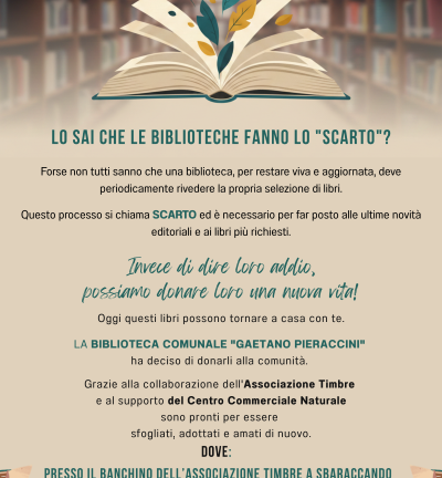 A Poggibonsi arriva il ‘book crossing’, una nuova vita per i libri usati della biblioteca