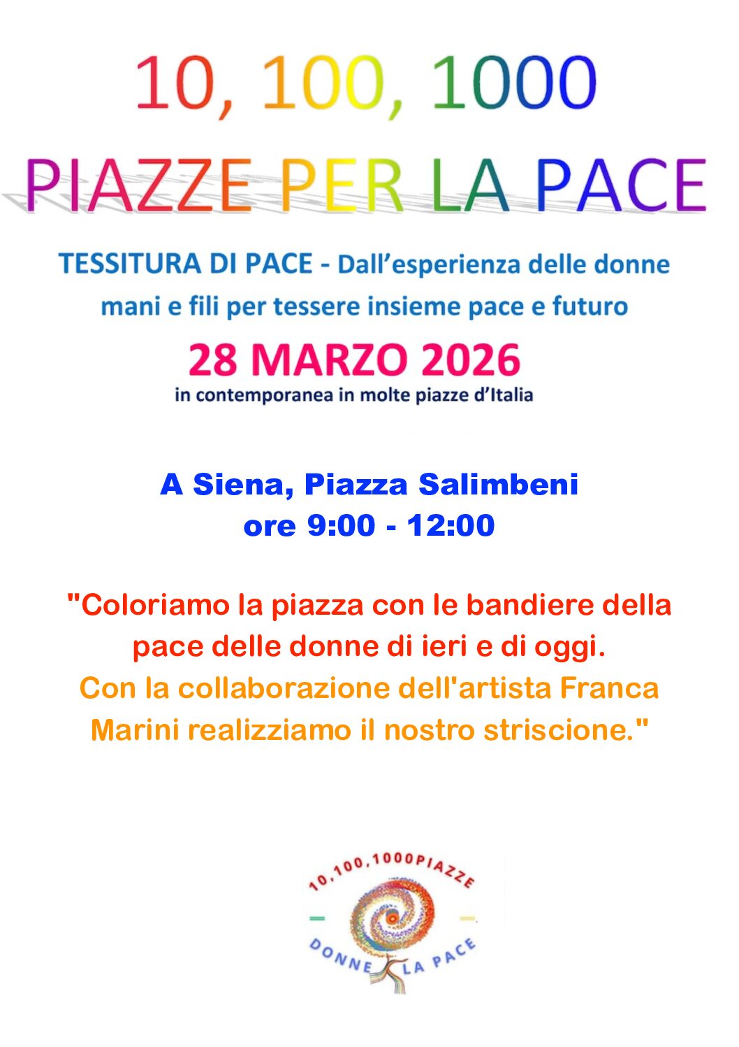10-100-1000 piazze di donne per la pace”