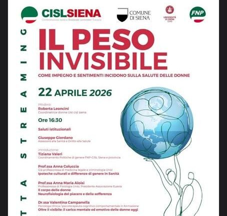 Il “peso invisibile” delle donne: CISL Siena accende i riflettori sul tema
