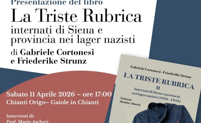 Gaiole in Chianti, presentazione del libro “La triste rubrica”