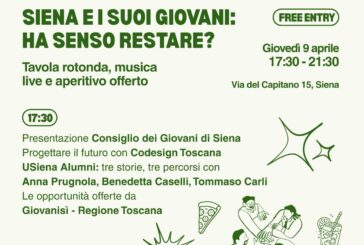 Il Consiglio dei Giovani invita a “Siena e i suoi giovani: ha senso restare?”