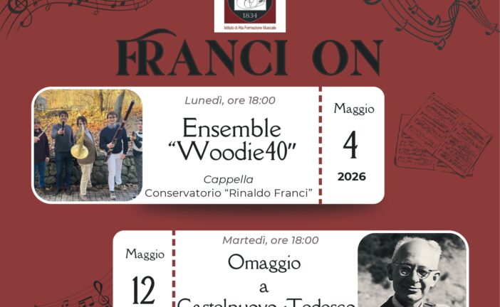 Maggio in musica con il Conservatorio Franci: torna “Franci On 2026”