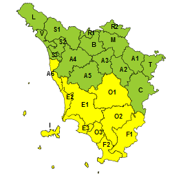Temporali: codice giallo per il 13 aprile su zone centro-meridionali