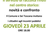 Raccolta rifiuti in centro a Poggibonsi: doppio incontro pubblico