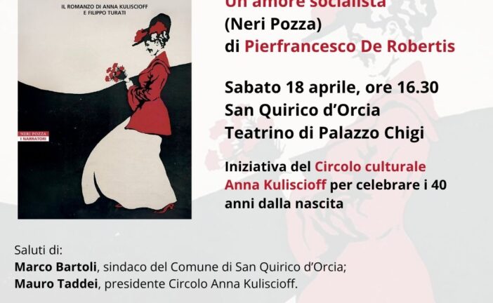 Pierfrancesco De Robertis racconta la storia di Anna Kuliscioff e Filippo Turati