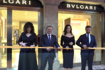 Luisa Ranieri a Taormina per il taglio del nastro della nuova boutique Bvlgari