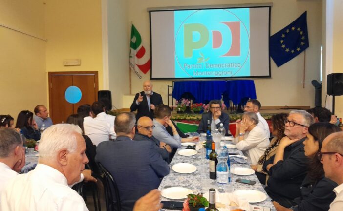 Monteriggioni: confronto politico al pranzo del Pd con Stefano Bonaccini