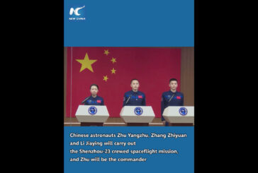 Cina, presentato l'equipaggio della missione Shenzhou-23