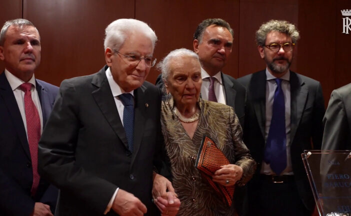 Mattarella a cerimonia intitolazione sale Centro Congressi ABI a Barucci e Sella