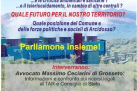 IL 23 maggio assemblea pubblica ad Arcidosso sulle nuove centrali geotermiche in Amiata