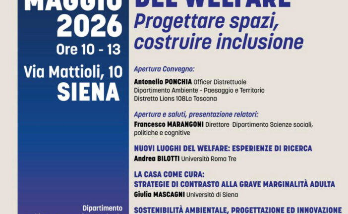 All’UniSi “Le architetture del welfare. Progettare spazi, costruire inclusione”