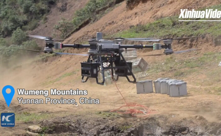 Cina, nello Yunnan i droni sempre più utilizzati per costruire in zone impervie