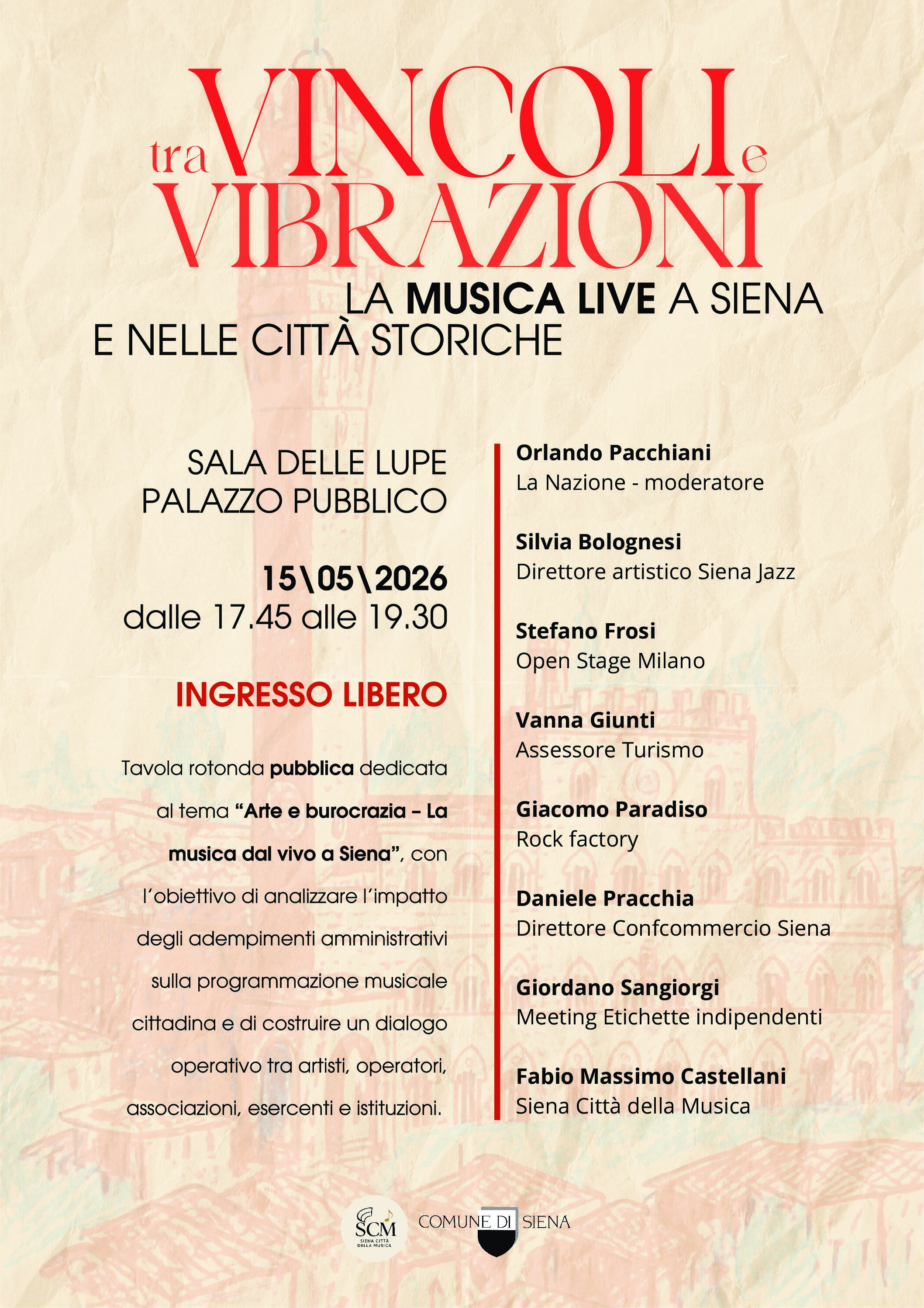 “Tra vincoli e vibrazioni”: tavola rotonda sulla musica live