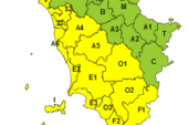 Allerta gialla per temporali sulla Toscana centro-meridionale