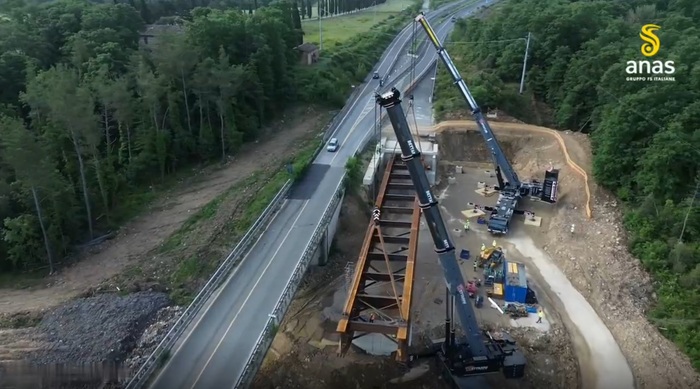 Siena-Grosseto: completato il varo del nuovo viadotto sul fosso Ornate
