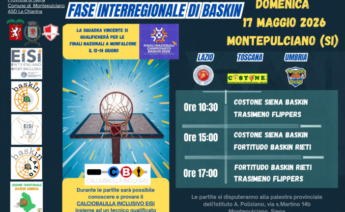 Gli interregionali di Baskin: tre squadre si sfidano a Montepulciano