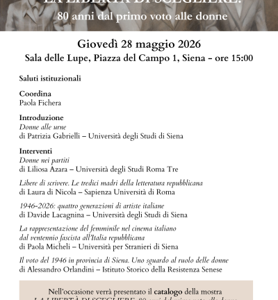 “La libertà di scegliere”: un convegno sugli 80 anni dal primo voto alle donne