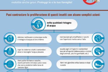 Lotta alla zanzara, pubblicata ordinanza con disposizioni utili per prevenire i focolai