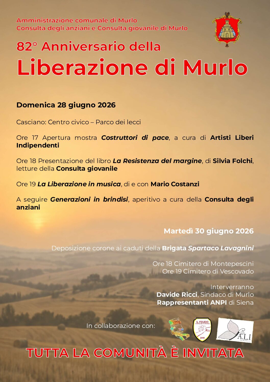 Murlo celebra l’82° Anniversario della Liberazione