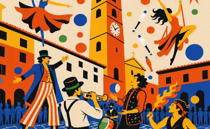 Fantasticherie accende Colle Alta: il 28 giugno teatro di strada, circo e spettacoli