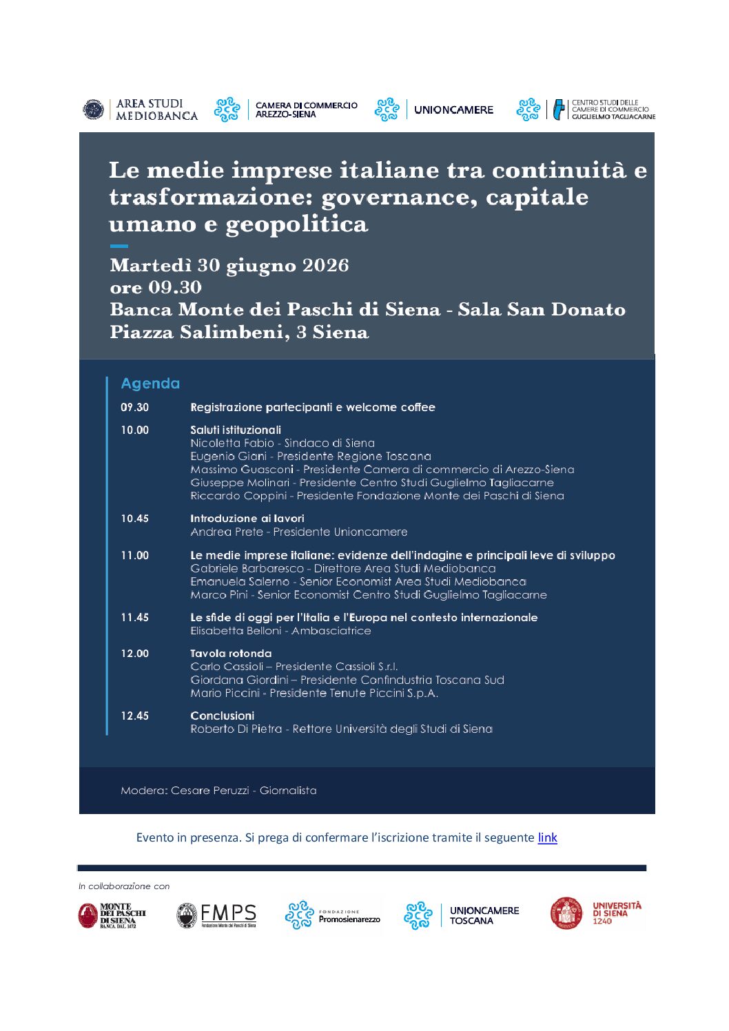 A Siena la presentazione del rapporto sulle medie imprese industriali italiane