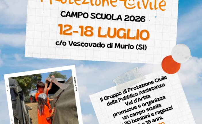A Vescovado di Murlo torna il Campo Scuola della Pubblica Assistenza Val d’Arbia