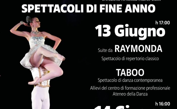 E’ tempo di spettacoli di fine anno per l’Ateneo della Danza