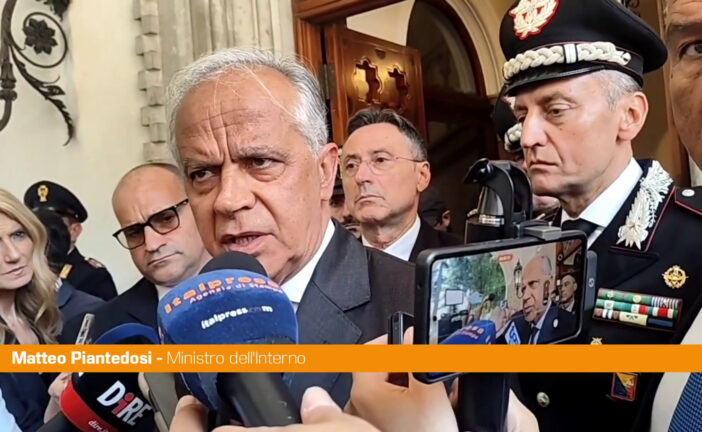 Piantedosi a Palermo "Bassissimo numero denunce rispetto a evidenze giudiziarie"