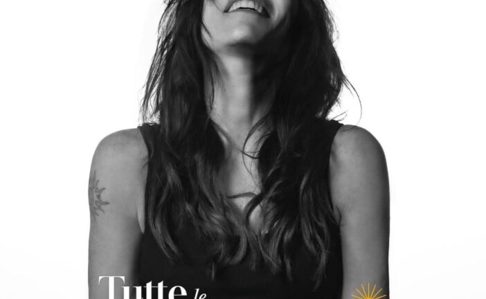 Paola Turci con Cesare Picco nel tramonto sull’Anfiteatro delle Crete