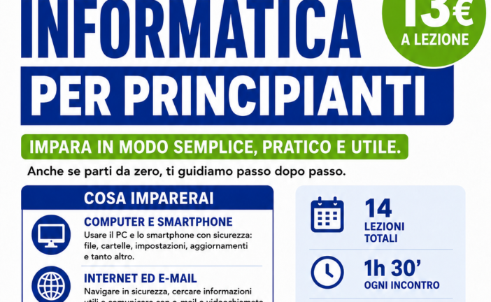 BIT BY BIT – Corso di Informatica Base per Principianti a Monteroni d’Arbia