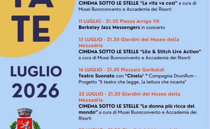 Estate a Buonconvento: il programma di luglio