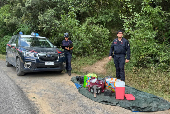 Sgombrati dai Carabinieri tre bivacchi nel bosco nati per spacciare droga