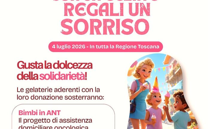 “Con un gelato regali un sorriso”: a sostegno di ANT
