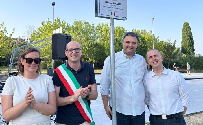San Gimignano: inaugurata la nuova area polivalente a Santa Lucia intitolata a Bianca Bianchi
