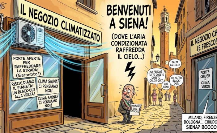 Siena Pirata: “Aria condizionata e porte aperte: si vuole raffrescare la strada?”