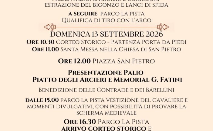 Il 12 e 13 settembre a Radicofani si corre il Palio del Bigonzo