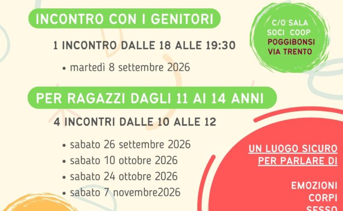 Emozioni, ormoni ed altre catastrofi 2.0: il percorso su affettività, corpo e consenso