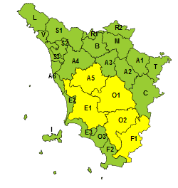 Temporali forti e rischio idrogeologico: codice giallo per il 12 agosto