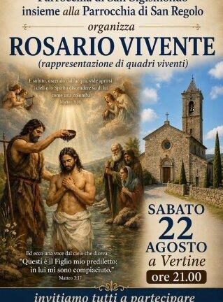 Sabato 22 agosto a Vertine è di scena il Rosario vivente