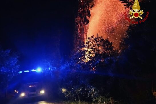 Caduta fulmini a Siena: 3 interventi dei Vigili del fuoco