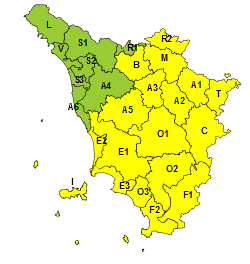 Piogge e temporali: il 18 codice giallo esteso anche alle zone meridionali
