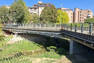 Ponte di viale Marconi a Poggibonsi lavori in corso per il rinforzo delle fondazioni