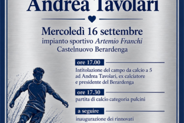 Castelnuovo ricorda Andrea Tavolari e inaugura i nuovi spogliatoi