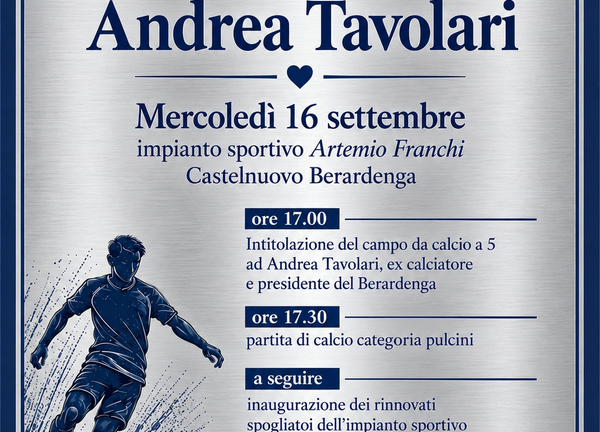 Castelnuovo ricorda Andrea Tavolari e inaugura i nuovi spogliatoi