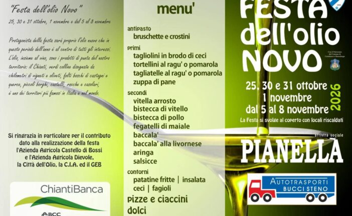 Pianella, la Festa dell’Olio Novo prosegue tra cene, incontri e visite