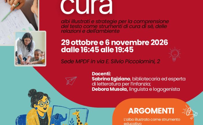 “Prendersi cura”: a Siena una formazione gratuita per insegnanti