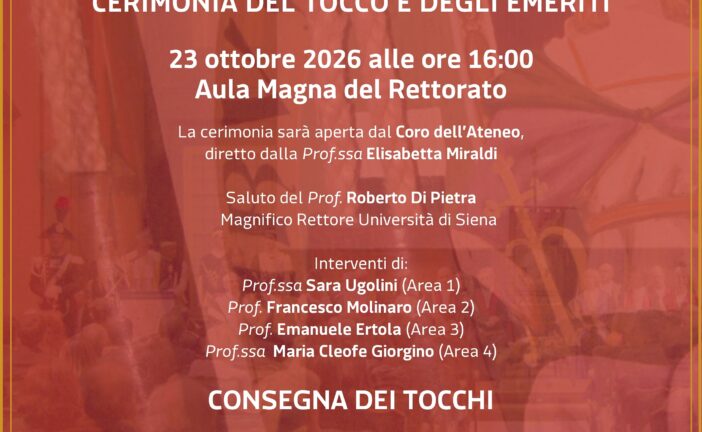 “Cerimonia del tòcco e degli Emeriti” all’Università di Siena