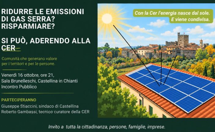 A Castellina si presenta la Comunità Energetica