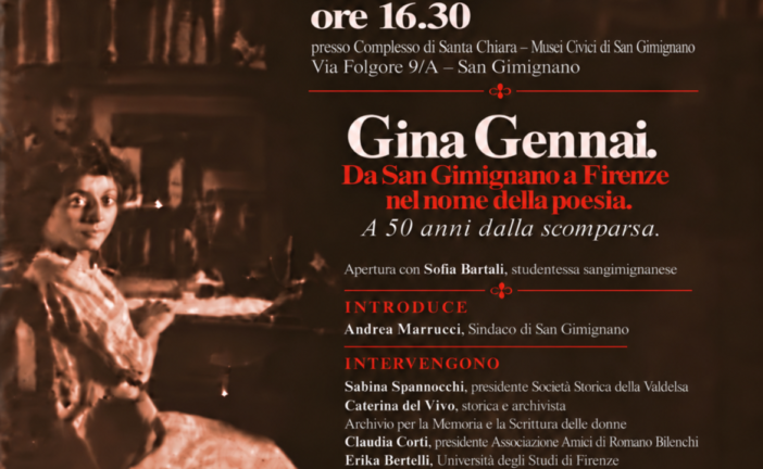 San Gimignano celebra la sua poetessa Gina Gennai a 50 anni dalla scomparsa